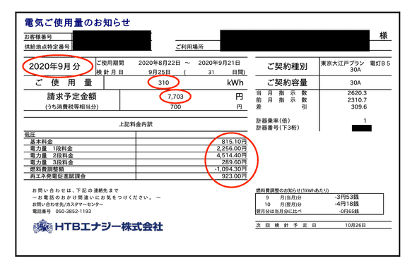 電気ご使用量のお知らせ